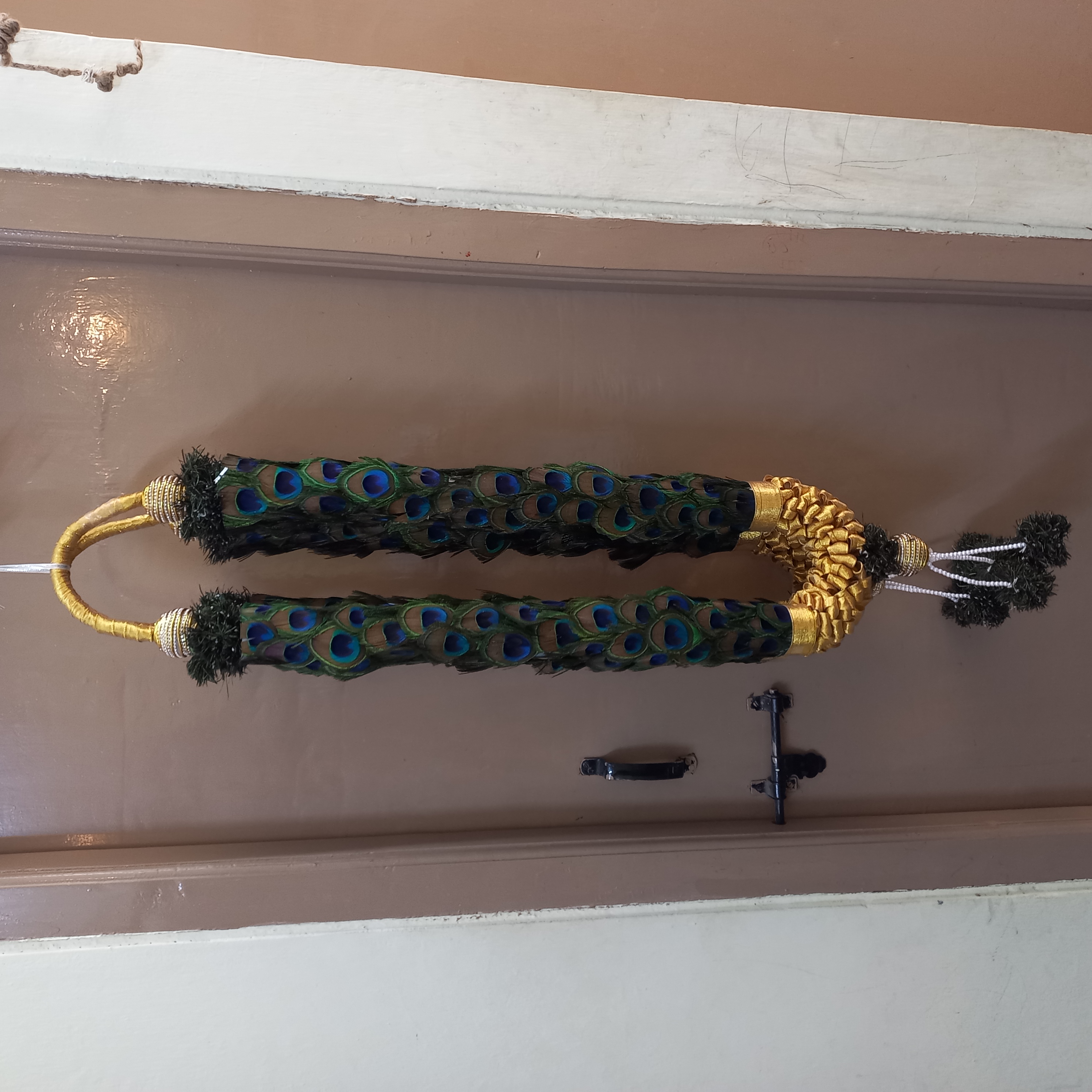 Peacock feather garlands